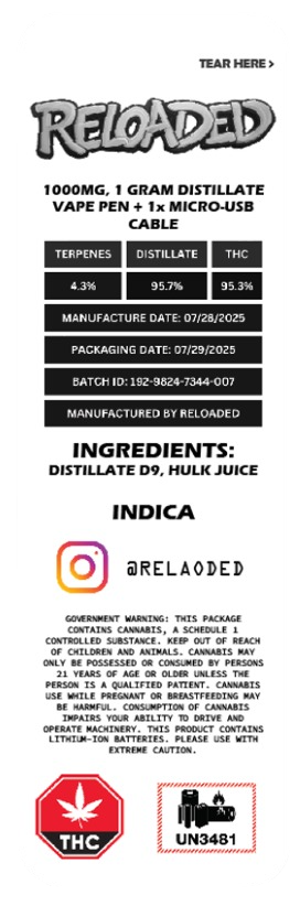 Hulk Juice back